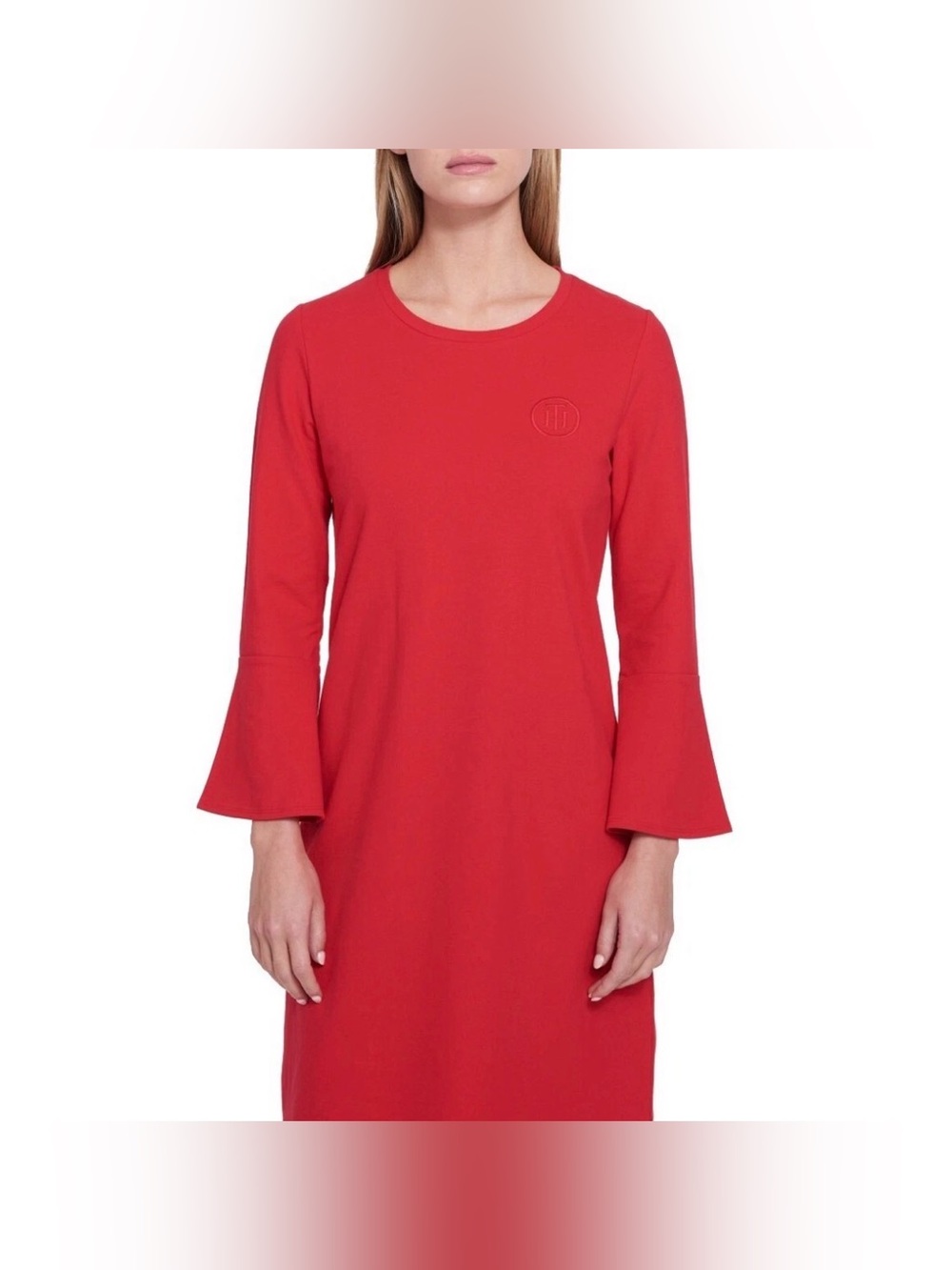 Tommy Hilfiger Jersey Bell Sleeve Shift Dress